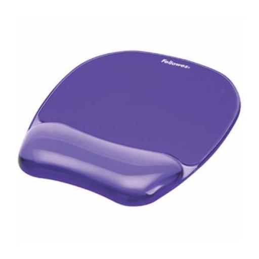 [FELLOWES_91441] Fellowes Mouse Pad Fellowes con Reposa Muñecas Violeta de Gel Crystal