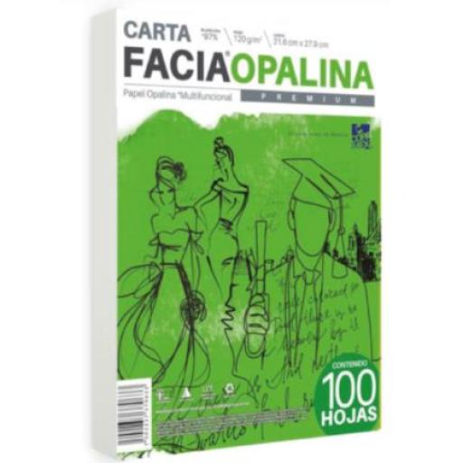 [FACIAVISION_FACIA OPALINA BLANCA 120] FACIA VISION PAPEL FACIA OPALINA CARTA BLANCA C/100 120GR