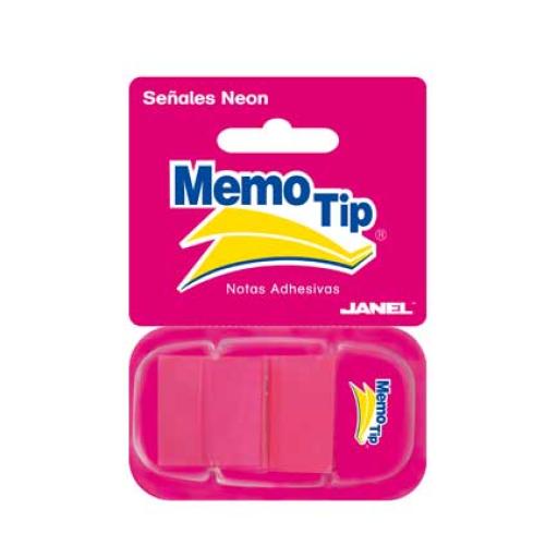 [JANEL_6482345223] Janel BANDERITAS JANEL SENALES MEMO TIP ROSA C/DESP PET 23X45MM