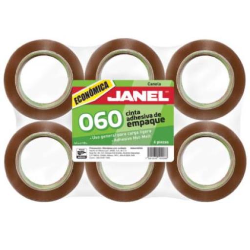 [JANEL_0664850700] Janel Cinta Canela Janel 060 Empaque Adhesivo Hot-Melt 0.048x50m Paquete C/6