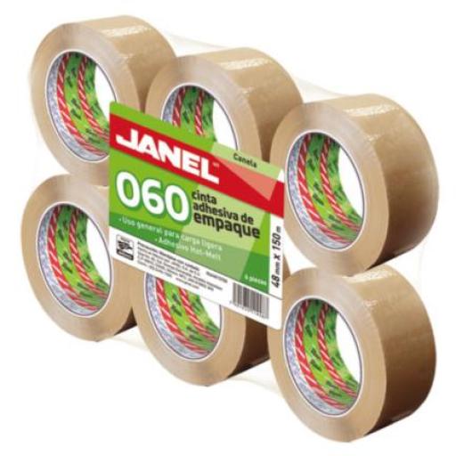 [JANEL_0664815700] Janel CINTA JANEL EMPAQUE CANELA .048X150MTS PAQ C/6