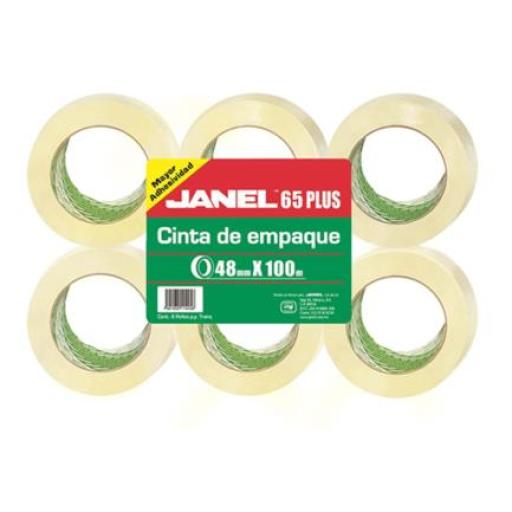 [JANEL_0654810700] Janel CINTA JANEL EMPAQUE TRANSP .048X100MTS PAQ C/6