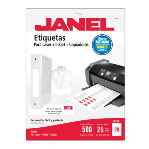 [JANEL_1085261101] Janel ETIQUETA JANEL 108 CARTA LASER J5261 C/25 HJS