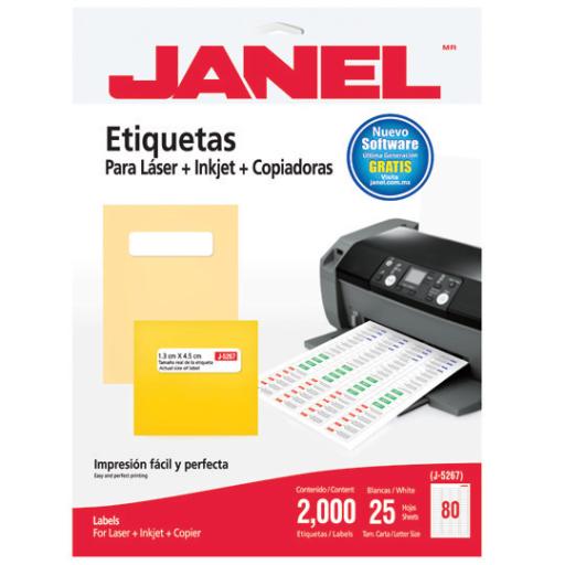 [JANEL_1085267101] Janel ETIQUETA JANEL LASER 1.3 X 4.5 CM C/2000