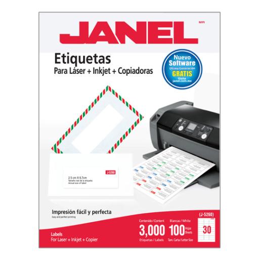 [JANEL_1095260101] Janel ETIQUETA JANEL LASER 25X67 100H C/3000