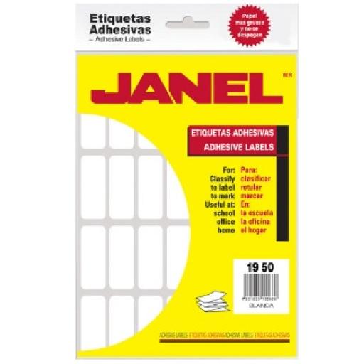 [JANEL_1001950100] Janel Etiquetas Adhesivas Janel Clásicas Escolar No. 15 19x50mm Sobre C/504
