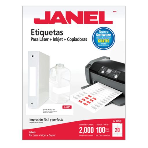 [JANEL_1095261101] Janel Etiquetas Adhesivas Janel 109 Láser 25x102 100 Hojas C/2000