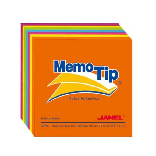 [JANEL_6590303197] Janel PAPELETA JANEL MEMO TIP 54N 3X3 CUBO NEON C/400