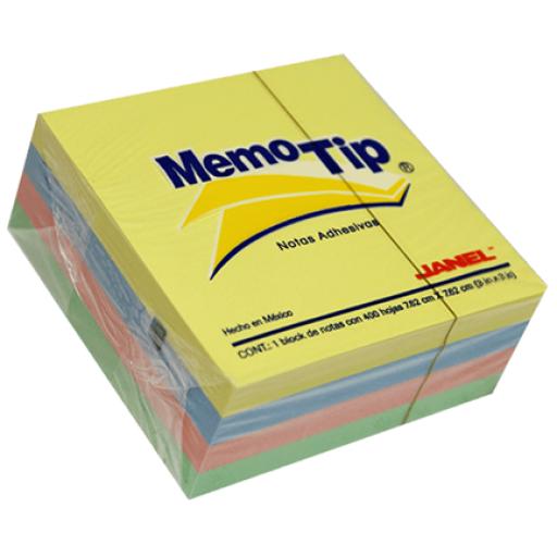 [JANEL_6580303196] Janel PAPELETA JANEL MEMO TIP 54P 3X3 CUBO PASTEL C/400