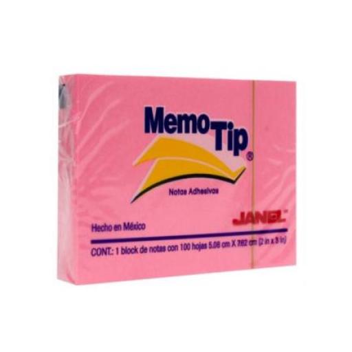 [JANEL_6560203797] Janel Notas Adhesivas Janel Memo Tip 2x3" Colores Neón