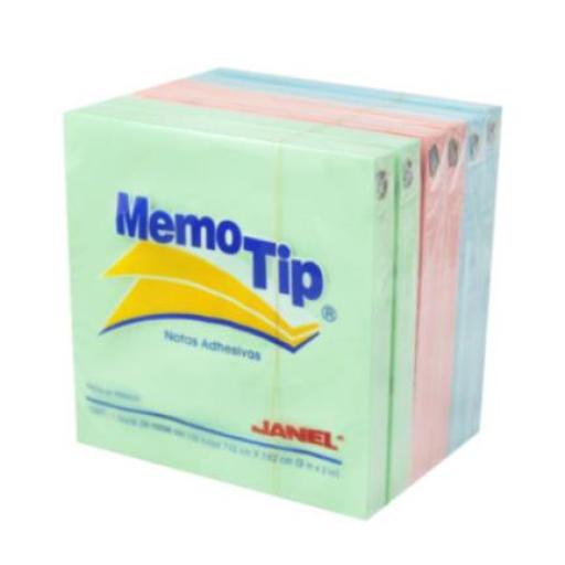 [JANEL_6560303796] Janel Notas Adhesivas Janel Memo Tip Pastel 3x3 100H C/6 Pzas