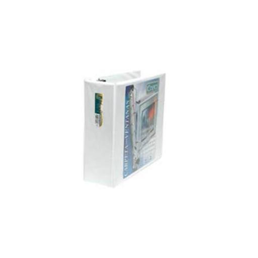 [KINERA_9301BL] KINERA  Carpeta Kinera Vinil Aro "O" 3" Color Blanco C/8 Piezas