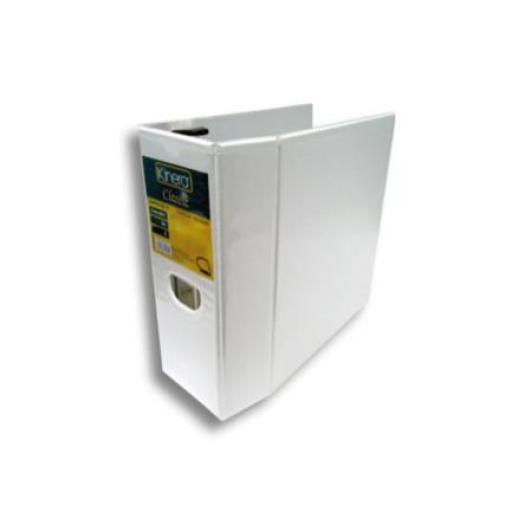 [KINERA_9400BL] KINERA  CARPETA KINERA VINIL ARO "D" 5" BLANCA C/6