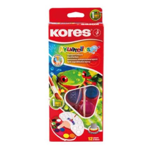 [KORES_3010251] Kores SET DE ACUARELAS GRANDE KORES 12 PASTILLAS CON PINCEL