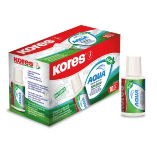 [KORES_691019] Kores CORRECTOR KORES LÍQUIDO AQUA 20ML C/10