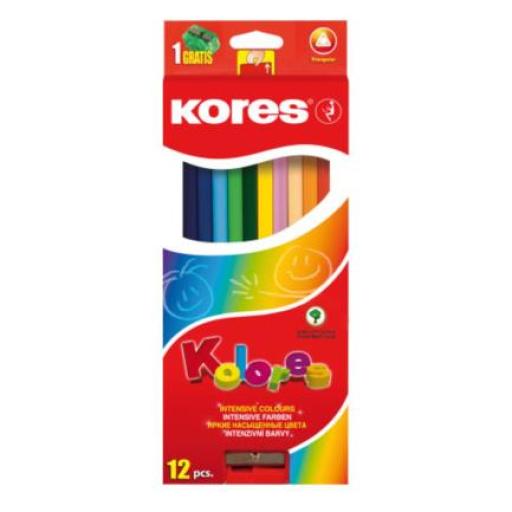 [KORES_933126] Kores COLORES TRIANGULARES KORES 3MM ESTUCHE C/12
