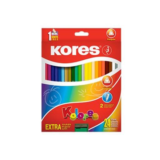 [KORES_933249] Kores COLORES TRIANGULARES KORES 3MM ESTUCHE C/24