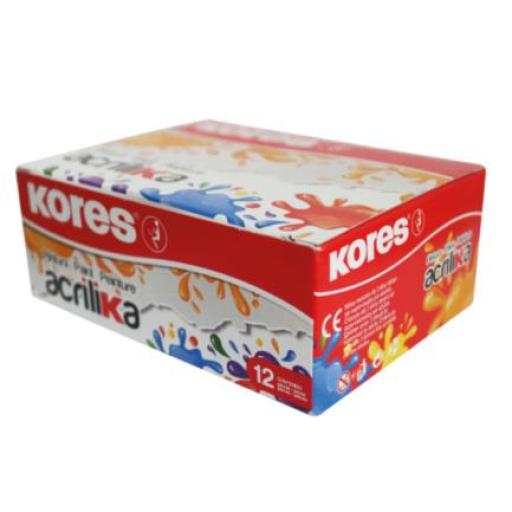 [KORES_727091] Kores PINTURA ACRILICA KORES 20 ML TURQUESA C/12 BOTES