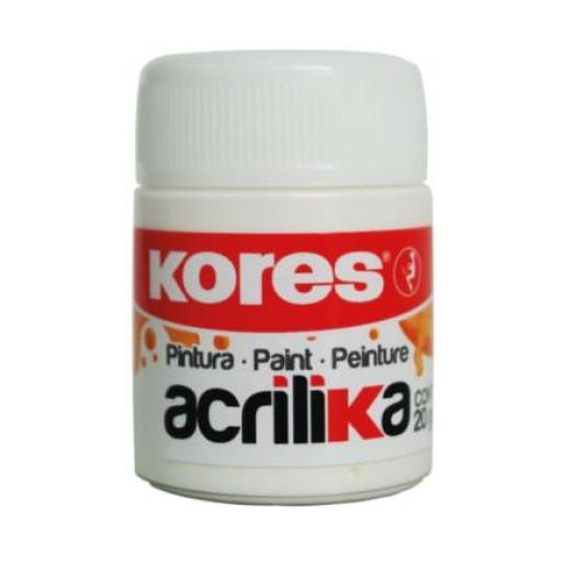 [KORES_727107] Kores PINTURA ACRILICA KORES 20 ML BLANCO C/12 BOTES