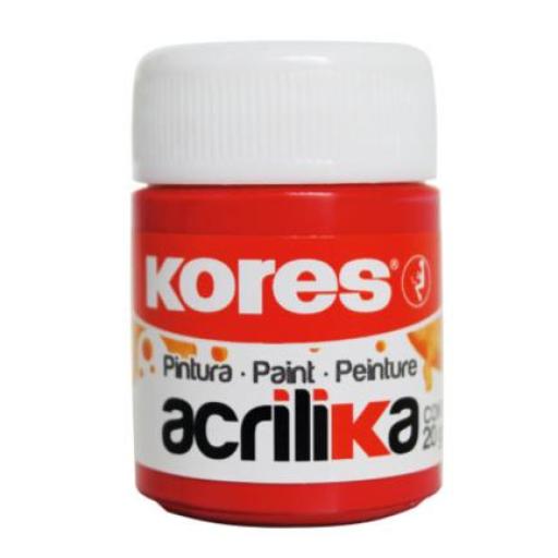 [KORES_727114] Kores PINTURA ACRILICA KORES 20 ML ROJO C/12 BOTES