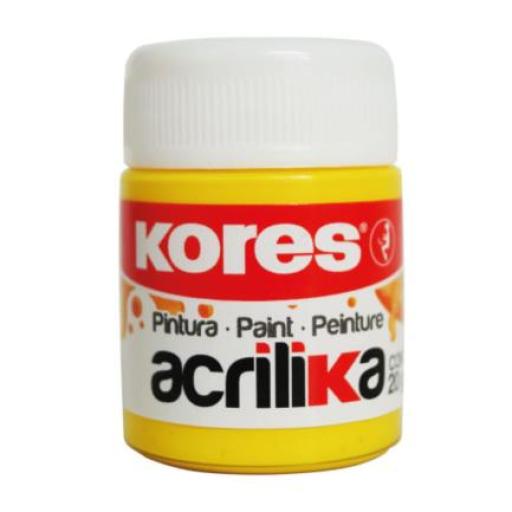 [KORES_727145] Kores PINTURA ACRILICA KORES 20 ML AMARILLO C/12 BOTES