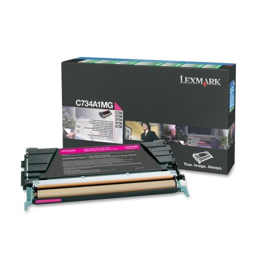 [LEXMARK_C734A1MG] Lexmark TONER LEXMARK MAGENTA 6K RETURN PROG