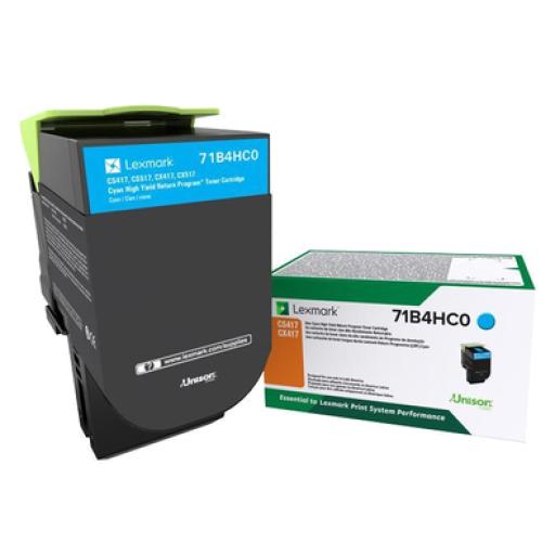 [LEXMARK_71B4HC0] Lexmark TONER LEXMARK CYAN EXTRA ALTO RENDIMIENTO CS417/CX417