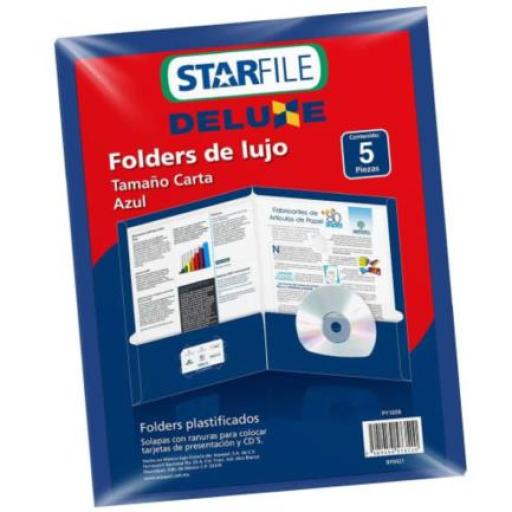 [MAPASA_PY1059] Mapasa Folder Mapasa Deluxe Carta 24x30 Color Azul C/5 Pzas