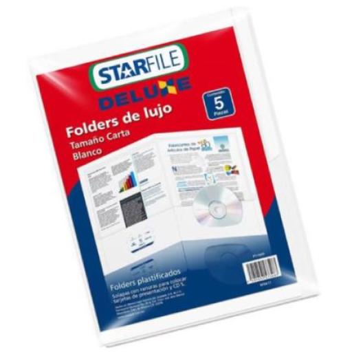 [MAPASA_PY1060] Mapasa Folder Mapasa Deluxe Carta 24x30 Color Blanco C/5 Pzas