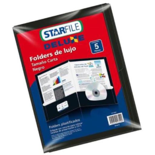 [MAPASA_PY1061] Mapasa Folder Mapasa Deluxe Carta 24x30 Color Negro C/5 Pzas