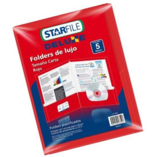 [MAPASA_PY1062] Mapasa Folder Mapasa Deluxe Carta 24x30 Color Rojo C/5 Pzas