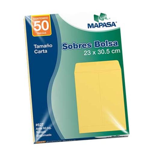 [MAPASA_IA0195] Mapasa SOBRE BOLSA MAPASA CARTA ANTE SOLAPA ENGOMADA 60KG 10 BOLSAS C/50 23.0x30.5 cm