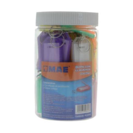 [MAE_M-142.0] MAE Bote Mae con 60 Llaveros Colores Surtidos