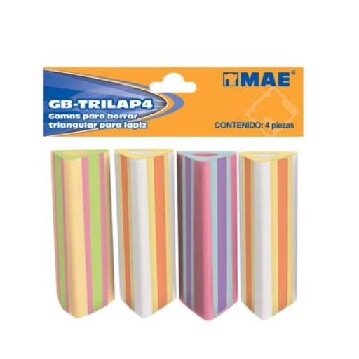 [MAE_GB-TRILAP4] MAE GOMA MAE TRIANGULAR C/4 PZAS