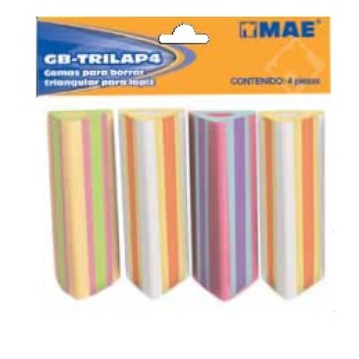 [MAE_GB-TRILAP4] MAE GOMA MAE TRIANGULAR C/4 PZAS