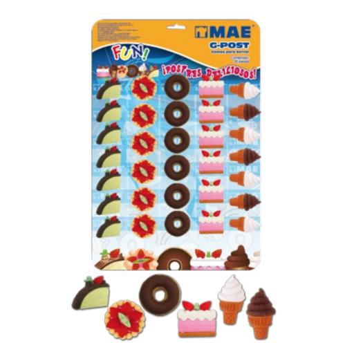 [MAE_G-POST] MAE GOMA MAE EN FIGURA DE POSTRES BLISTER C/35