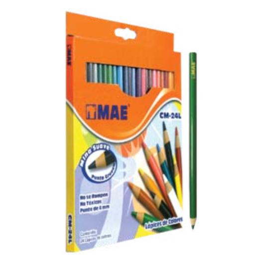 [MAE_CM-24L] MAE COLORES LARGOS MAE CAJA C/24 PIEZAS 4MM