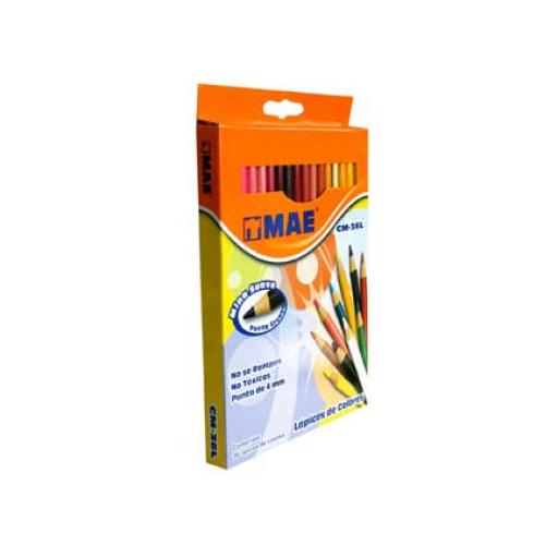 [MAE_CM-36L] MAE COLORES LARGOS MAE CAJA C/36 PIEZAS 4MM