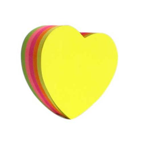[MAE_21356] MAE NOTAS ADHESIVAS MAE FIG CORAZON NEON 64X67MM 5 COLORES 250H
