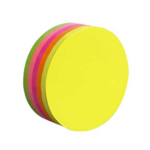 [MAE_21358] MAE NOTA ADHESIVA MAE CIRCULO NEON 5 COLORES 250HJS 67X76MM