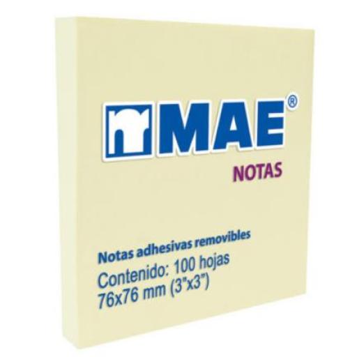[MAE_21007] MAE Notas Adhesivas Mae 3x3" Amarillo Pastel 100H C/12