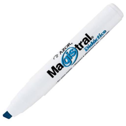 [MAGISTRAL_8350AZ] MAGISTRAL  Marcador Magistral Didáctico Pizarrón Blanco Color Azul C/12 Pzas