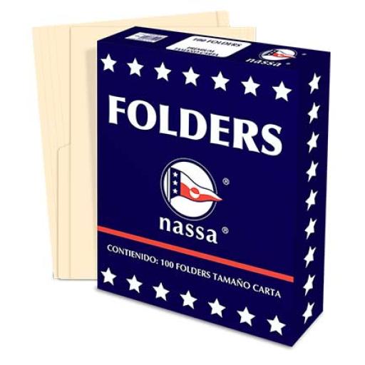 [NASSA_PC1001] NASSA  FOLDER NASSA CARTA CREMA C/100 PIEZAS