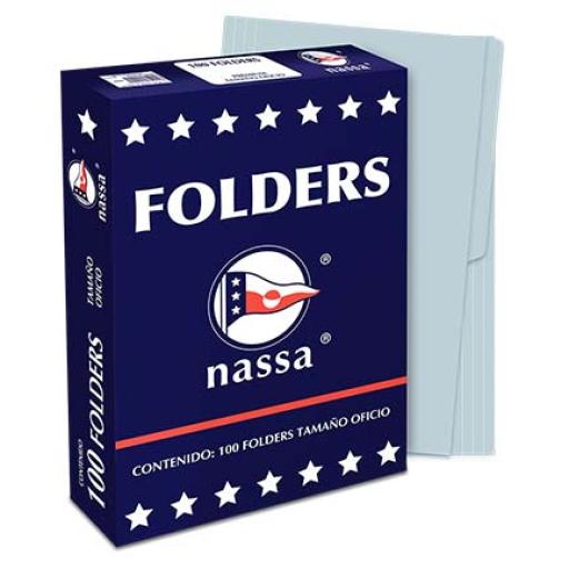 [NASSA_PA1002] NASSA  FOLDER NASSA PREMIUM OFICIO AZUL C/100 PIEZAS