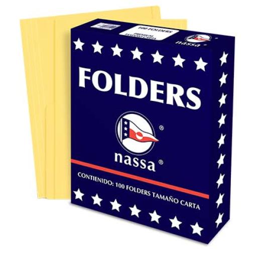[NASSA_PC1005] NASSA  FOLDER NASSA PREMIUM CARTA CANARIO C/100 PIEZAS