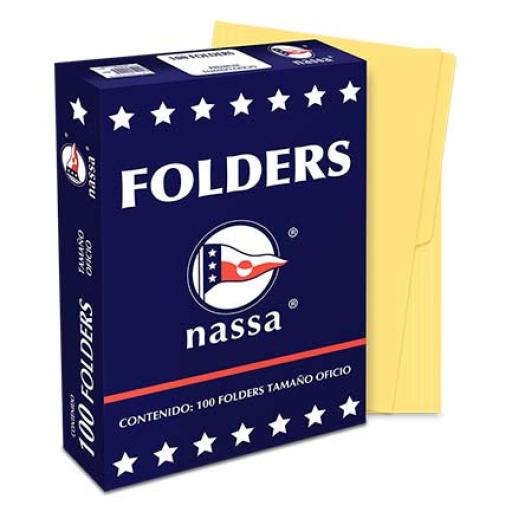 [NASSA_PC1006] NASSA  FOLDER NASSA OFICIO CANARIO C/100 PIEZAS