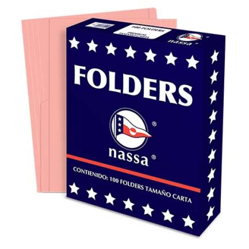 [NASSA_PR1001] NASSA  FOLDER NASSA PREMIUM CARTA ROSA C/100 PZAS