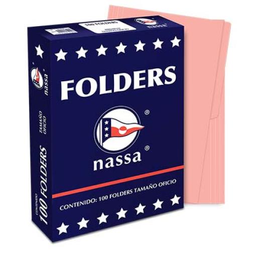 [NASSA_PR1002] NASSA  FOLDER NASSA PREMIUM OFICIO ROSA C/100 PIEZAS