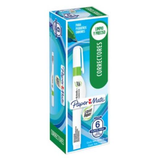 [PAPERMATTE_43853] PAPERMATTE  PLUMA CORRECTORA LIQUID PAPER CAJA C/6