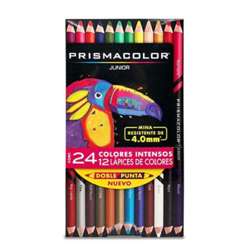 [PAPERMATTE_2153018] PAPERMATTE  Colores Prismacolor Junior Doble Punta C/12 Pzas 24 colores intensos